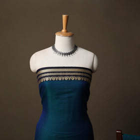 Dharwad Mercerised Cotton 3pc Unstitched Dress Material Suit Set with Woven Border 31