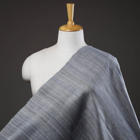 Grey - Bhagalpuri Handwoven Pure Desi Tussar Silk Fabric 06