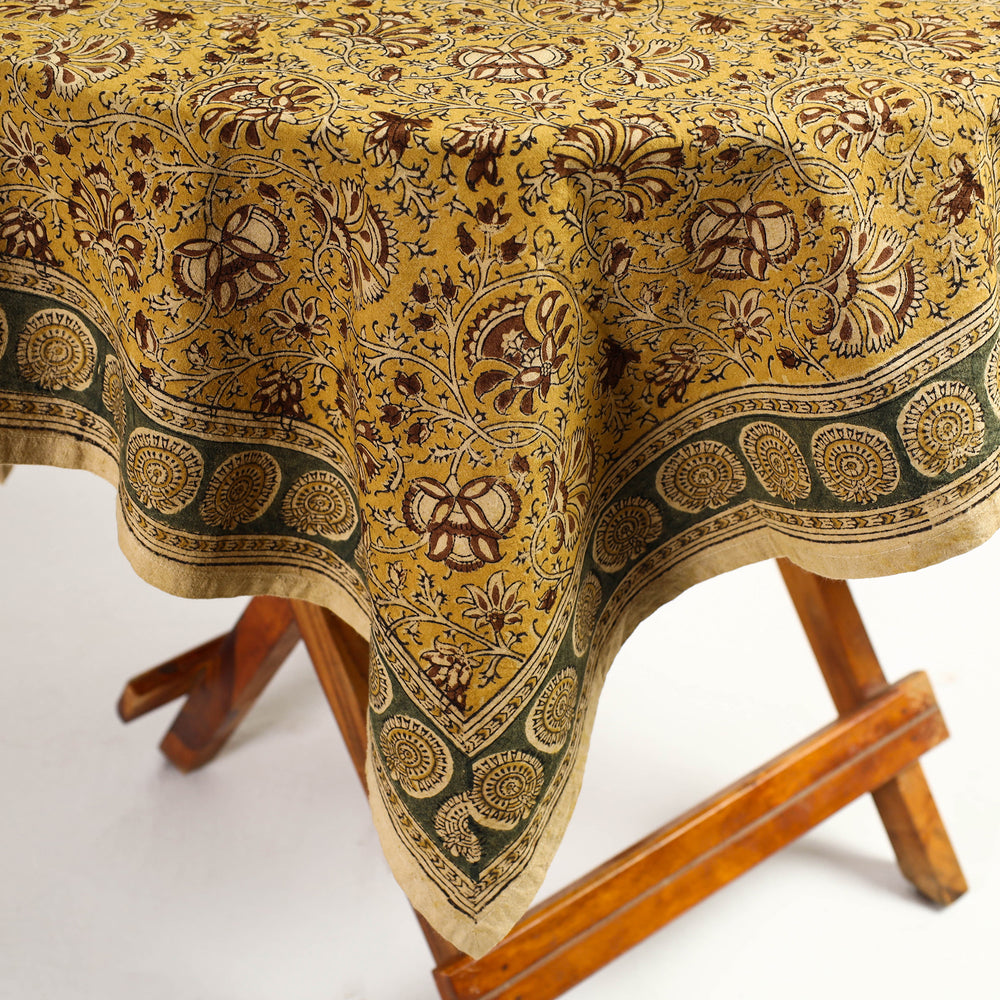 kalamkari block printed table cover