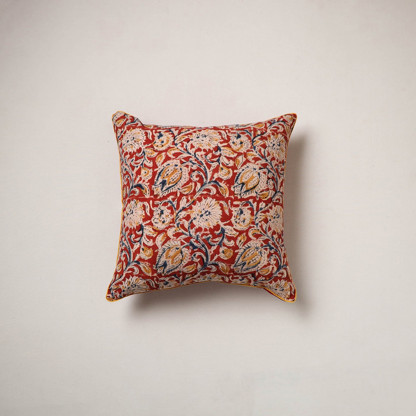 Kalamkari Print Cushion Cover (16 x 16 in) 17