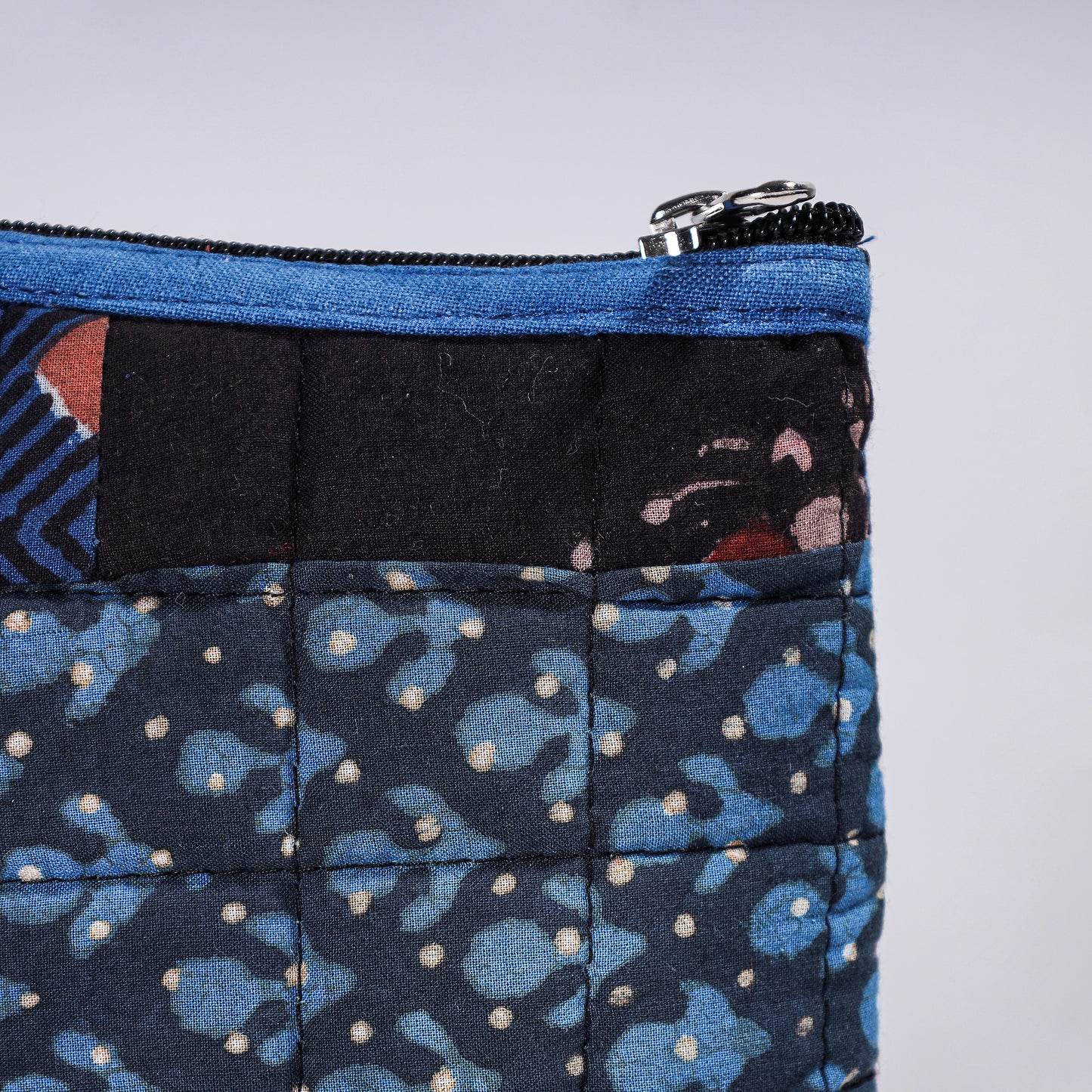 Handmade Cotton Fabric Quilted Patchwork Utility Pouch