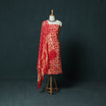 Kutch Hand Block Batik Print Cotton 3pc Unstitched Dress Material Suit Set 10