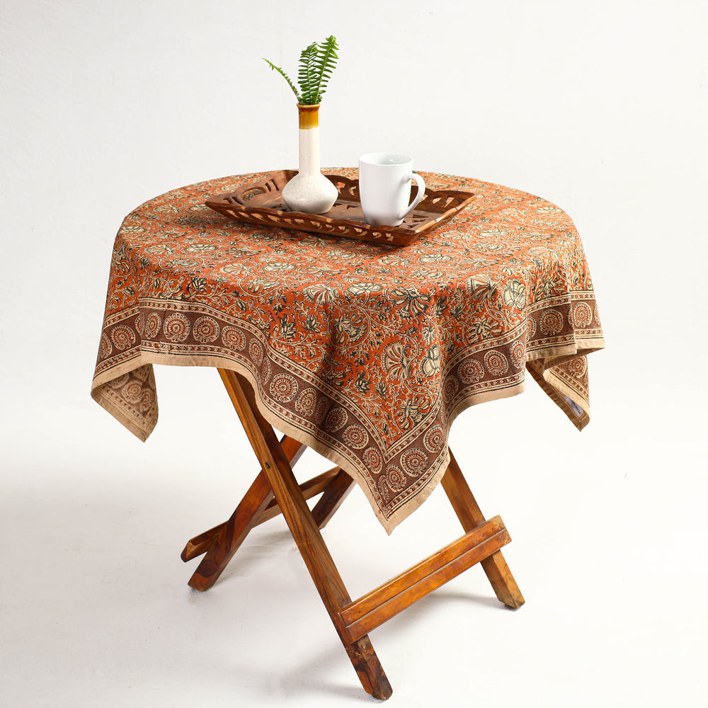 kalamkari block printed table cover