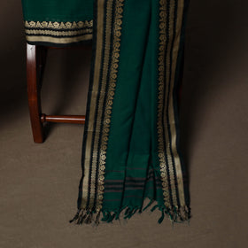 Dharwad Mercerised Cotton 3pc Unstitched Dress Material Suit Set with Woven Border 32