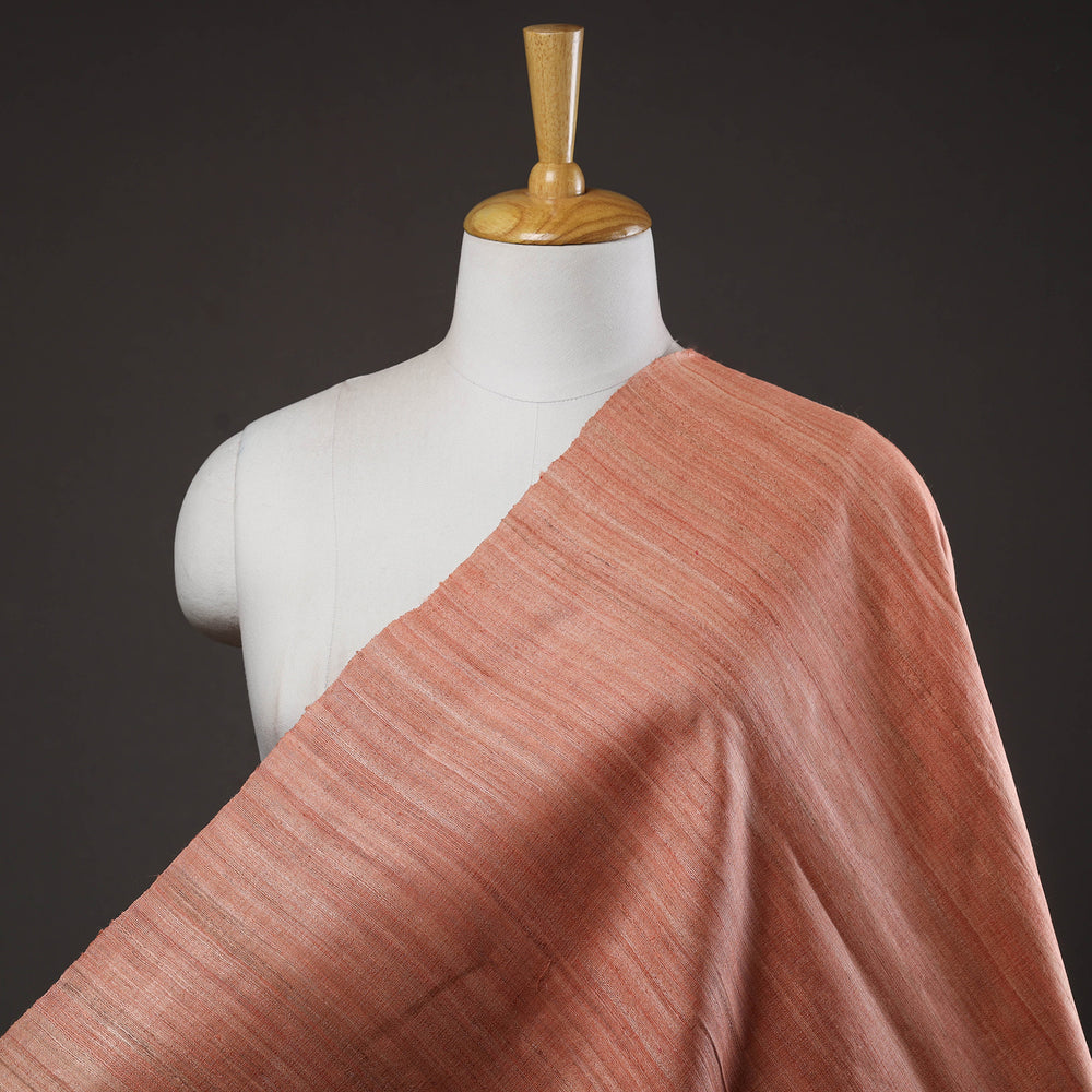 Brown - Bhagalpuri Handwoven Pure Desi Tussar Silk Fabric 12