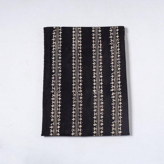 Black - Ajrakh Block Printed Cotton Precut Fabric (1.5 meter) 16