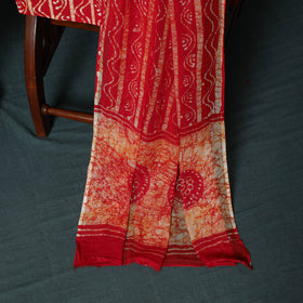 Kutch Hand Block Batik Print Cotton 3pc Unstitched Dress Material Suit Set 10