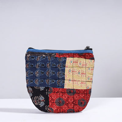 Handmade Cotton Fabric Quilted Patchwork Utility Pouch