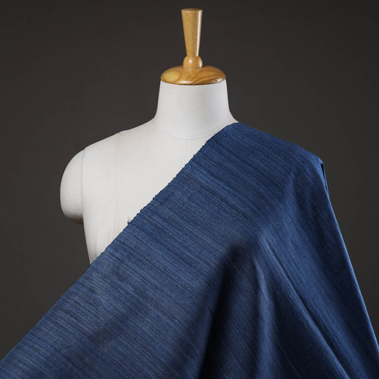 Blue - Bhagalpuri Handwoven Pure Desi Tussar Silk Fabric 17