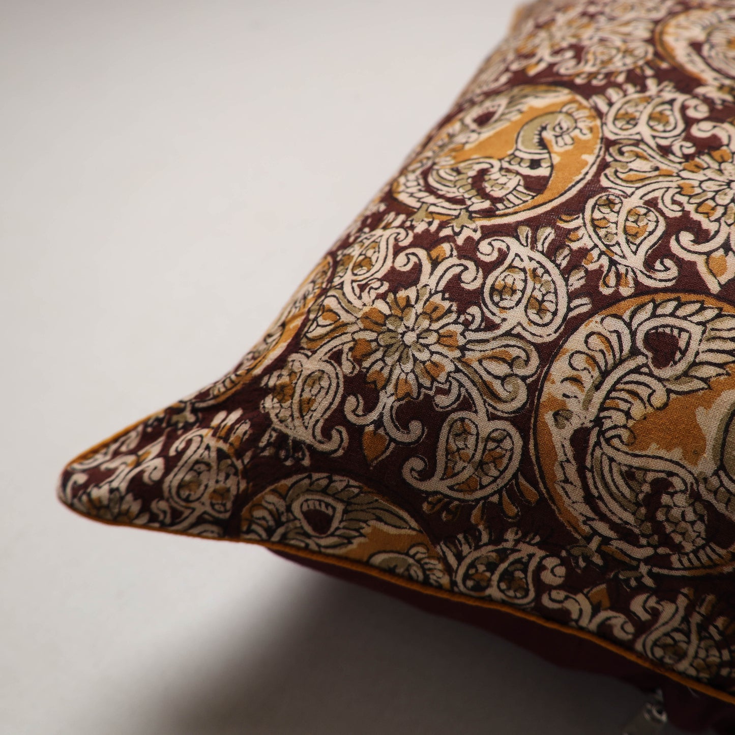 Kalamkari Print Cushion Cover (16 x 16 in) 19