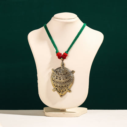Tribal Handmade Dokra Tortoise Pendant Necklace