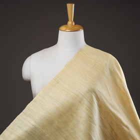 Yellow Bhagalpuri Handwoven Pure Desi Tussar Silk Fabric