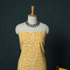 Kutch Hand Block Batik Print Cotton 3pc Unstitched Dress Material Suit Set 11