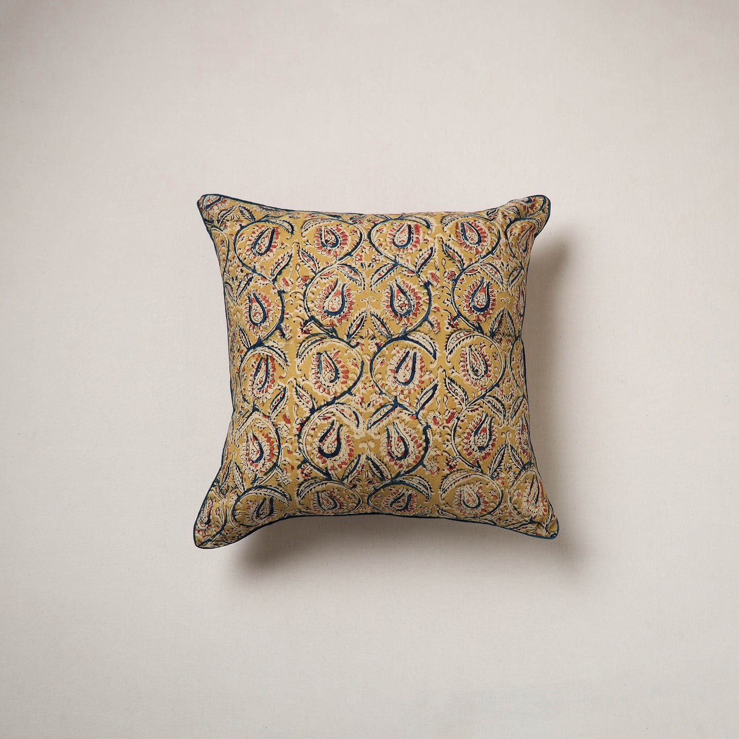 Kalamkari Print Cushion Cover (16 x 16 in) 21