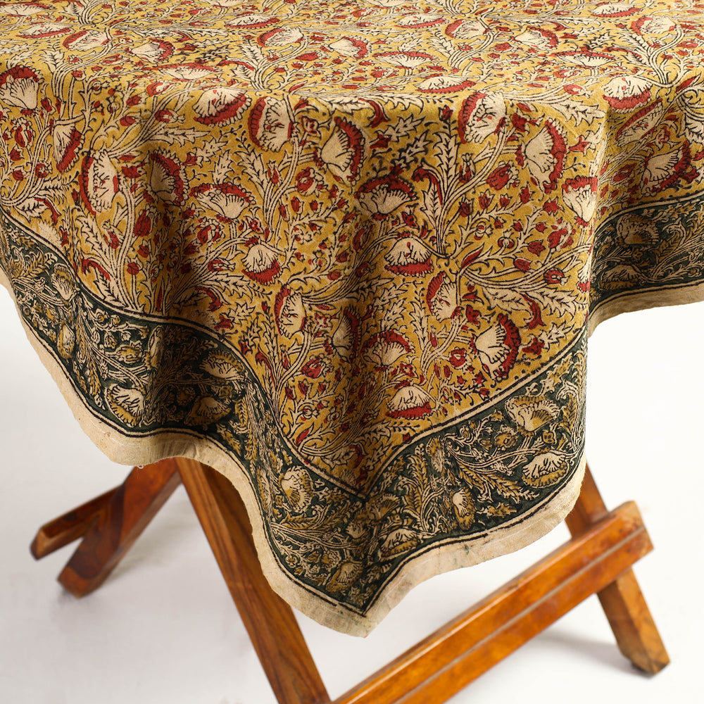 kalamkari block printed table cover