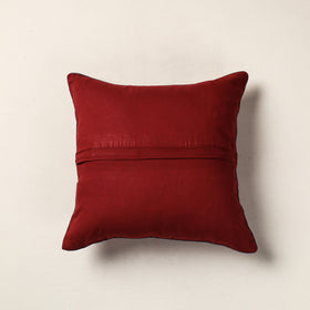 Maroon Hand Batik Printed Cotton Cushion Cover
