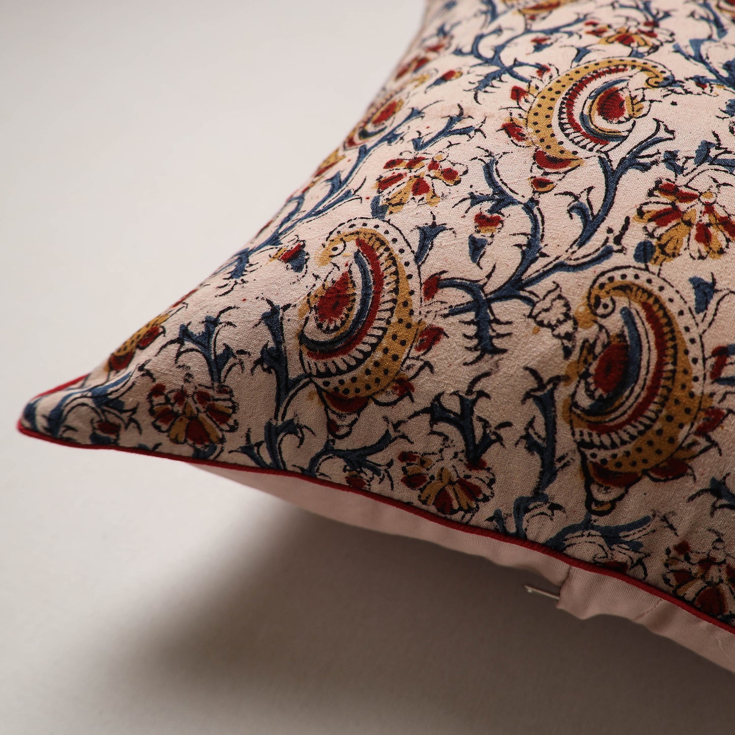 Kalamkari Print Cushion Cover (16 x 16 in) 23