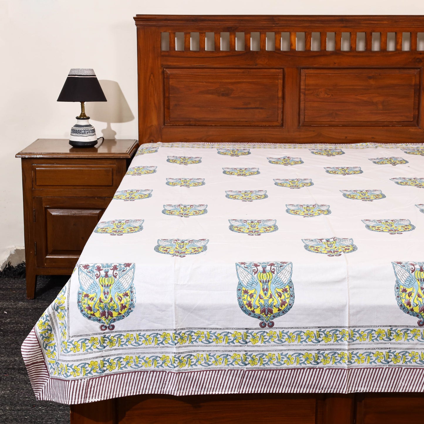 Sanganeri Single Bed Cover