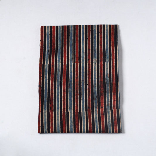 Multicolor - Ajrakh Block Printed Cotton Precut Fabric (0.7 meter) 21