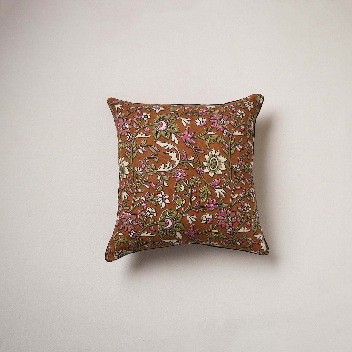 Kalamkari Print Cushion Cover (16 x 16 in) 24