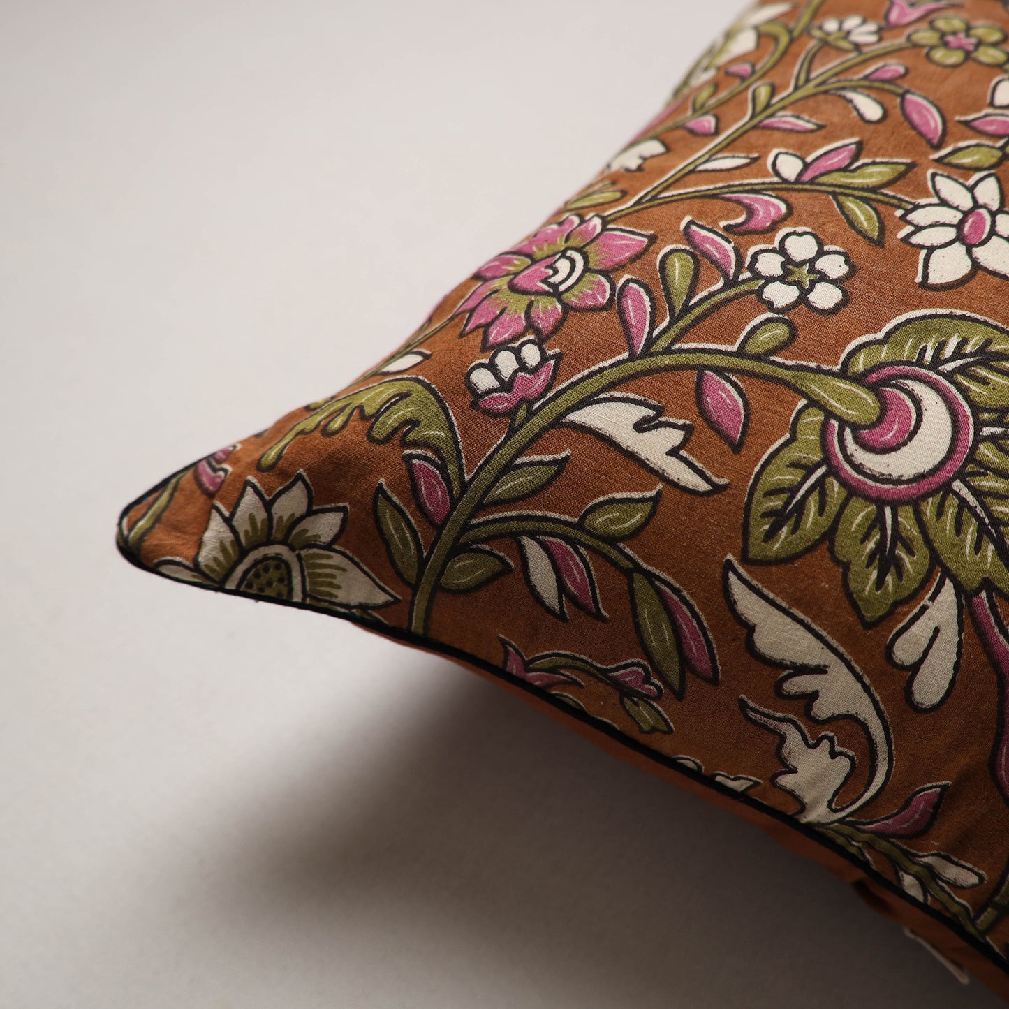 Kalamkari Print Cushion Cover (16 x 16 in) 24