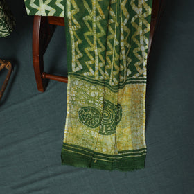 Kutch Hand Block Batik Print Cotton 3pc Unstitched Dress Material Suit Set 12