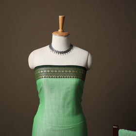 Dharwad Mercerised Cotton 3pc Unstitched Dress Material Suit Set with Woven Border 36