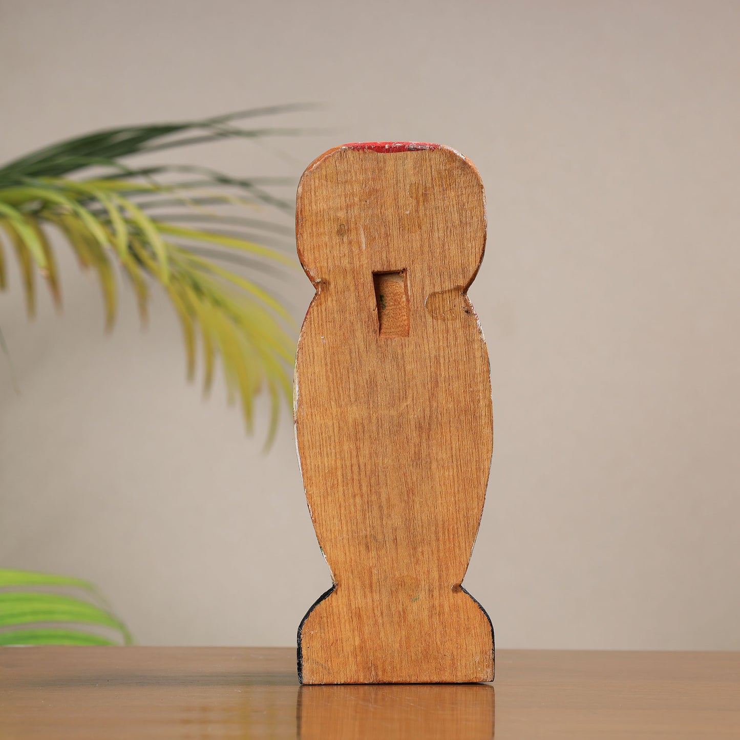 Owl - Traditional Burdwan Wood Craft Handpainted Sculpture (Medium) 65