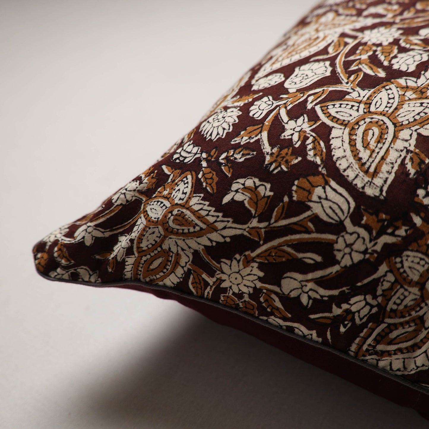 Kalamkari Print Cushion Cover (16 x 16 in) 25