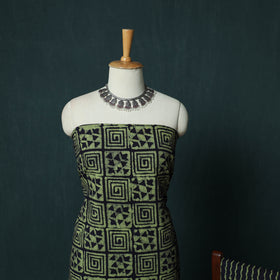 Kutch Hand Block Batik Print Cotton 3pc Unstitched Dress Material Suit Set 13
