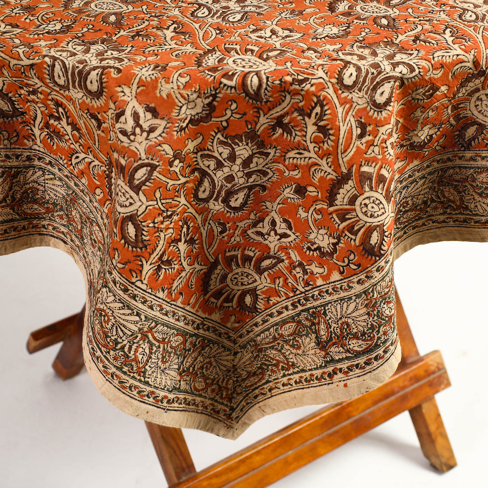 kalamkari block printed table cover