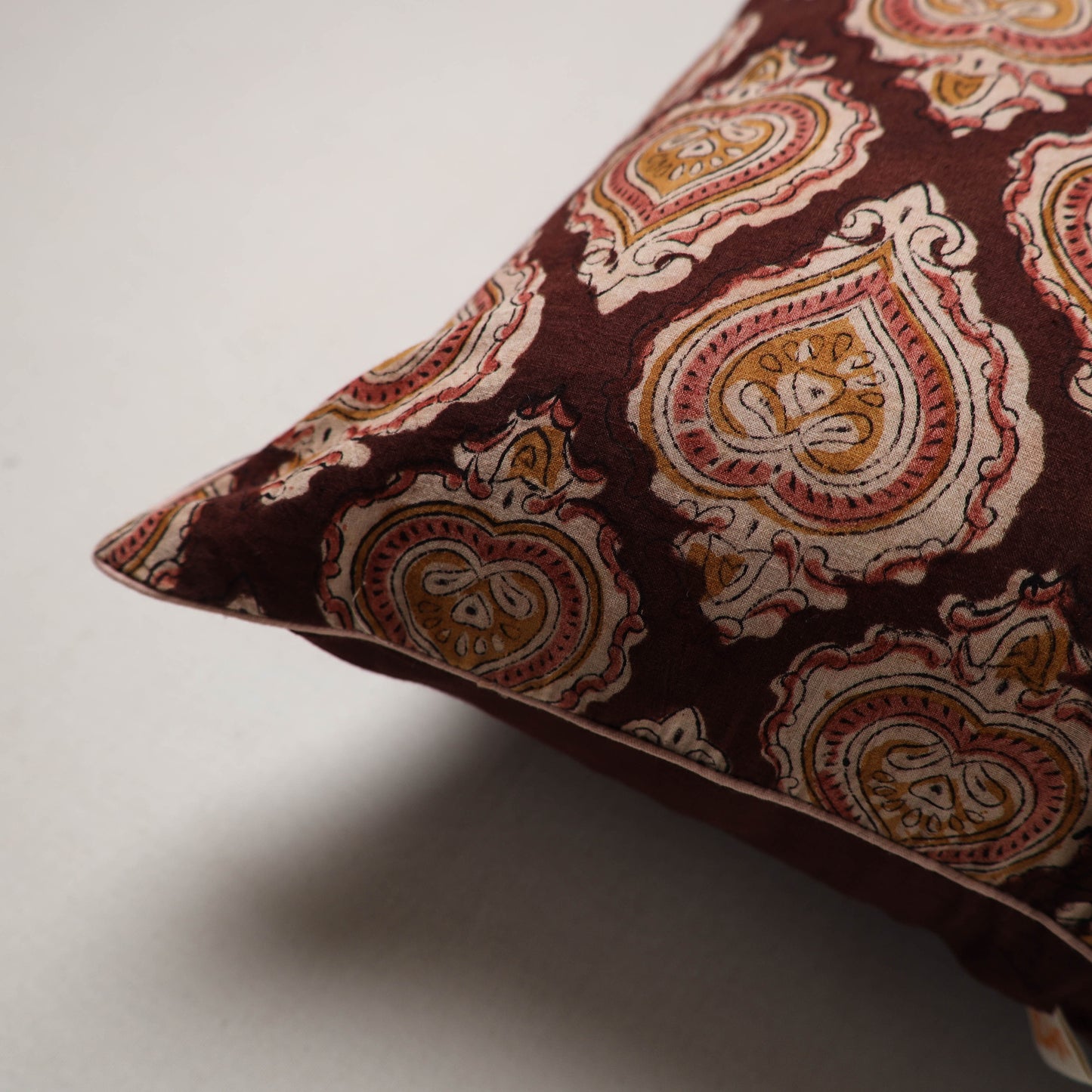 Kalamkari Print Cushion Cover (16 x 16 in) 26