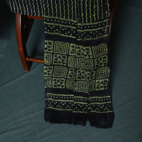 Kutch Hand Block Batik Print Cotton 3pc Unstitched Dress Material Suit Set 13