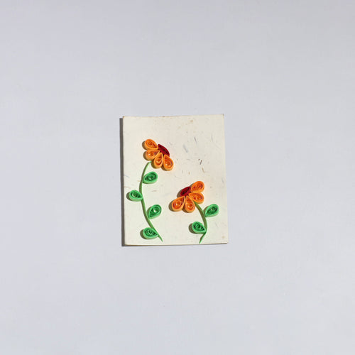 Intricate Flower Art Handmade Paper Greeting Card 51