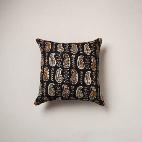 Black - Bagru Print Cushion Cover (16 x 16 in) 27