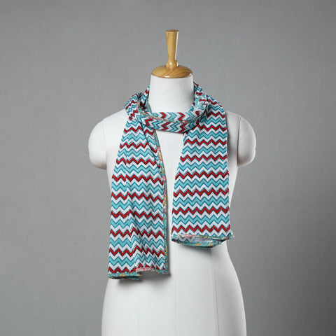 Multicolor - sanganeri cotton stole 04 - handcrafted