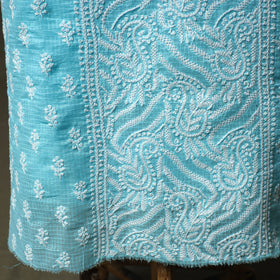 Lucknowi Hand Embroidered Kota Doria Cotton Chikankari 2pc Unstitched Dress Material 127