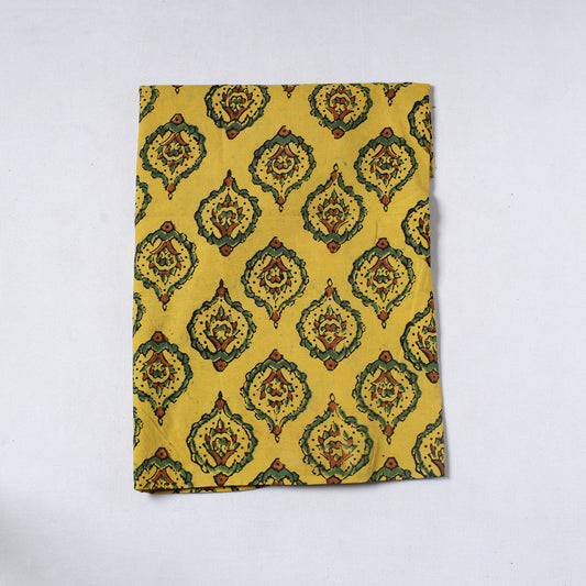 Yellow - Ajrakh Block Printed Cotton Precut Fabric (0.9 meter) 28