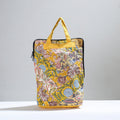 Yellow Jugaad Patchwork Handmade Pithu Bag 109