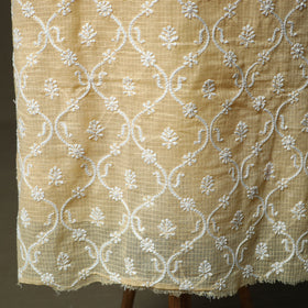 Lucknowi Hand Embroidered Kota Doria Cotton Chikankari 2pc Unstitched Dress Material 126