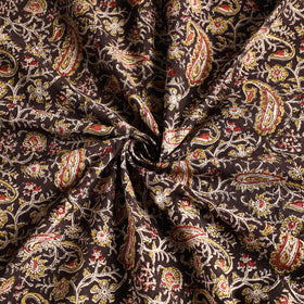  Brown Pedana Kalamkari Block Print Cotton Table Cover