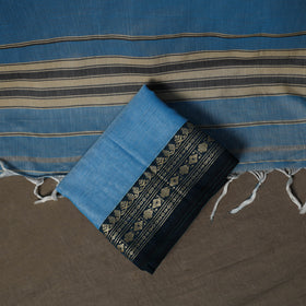 Dharwad Mercerised Cotton 3pc Unstitched Dress Material Suit Set with Woven Border 40