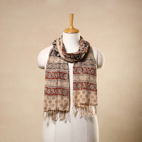 Multicolor Kalamkari Print Handloom Cotton Mangalagiri Stole