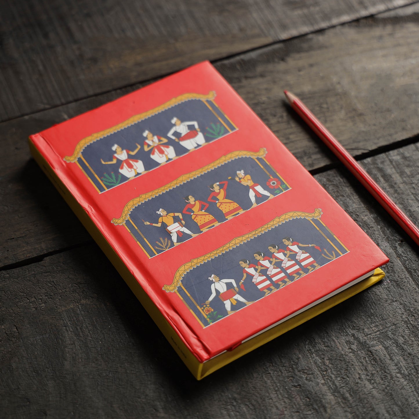 Red - Dances of Assam Handmade Notebook