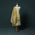 Kutch Hand Block Batik Print Cotton 3pc Unstitched Dress Material Suit Set 15