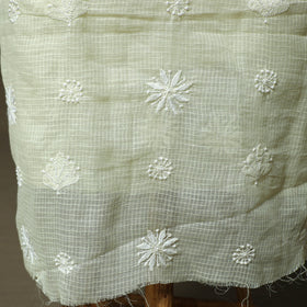 Lucknowi Hand Embroidered Kota Doria Cotton Chikankari 2pc Unstitched Dress Material 125