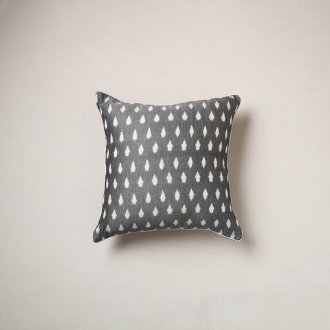 Grey - Pochampally Ikat Cushion Cover (16 x 16 in) 33