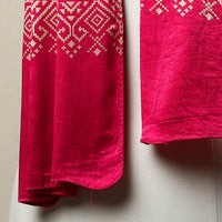 Pink - Mashru Silk Printed Ajrakh Stole 07