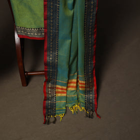 Dharwad Mercerised Cotton 3pc Unstitched Dress Material Suit Set with Woven Border 42