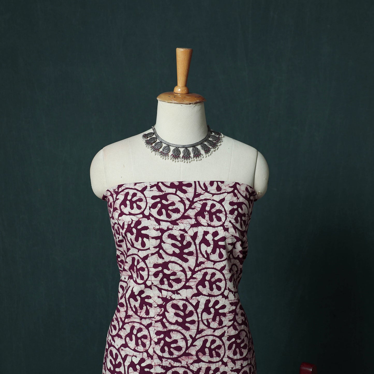 Kutch Hand Block Batik Print Cotton 3pc Unstitched Dress Material Suit Set 17